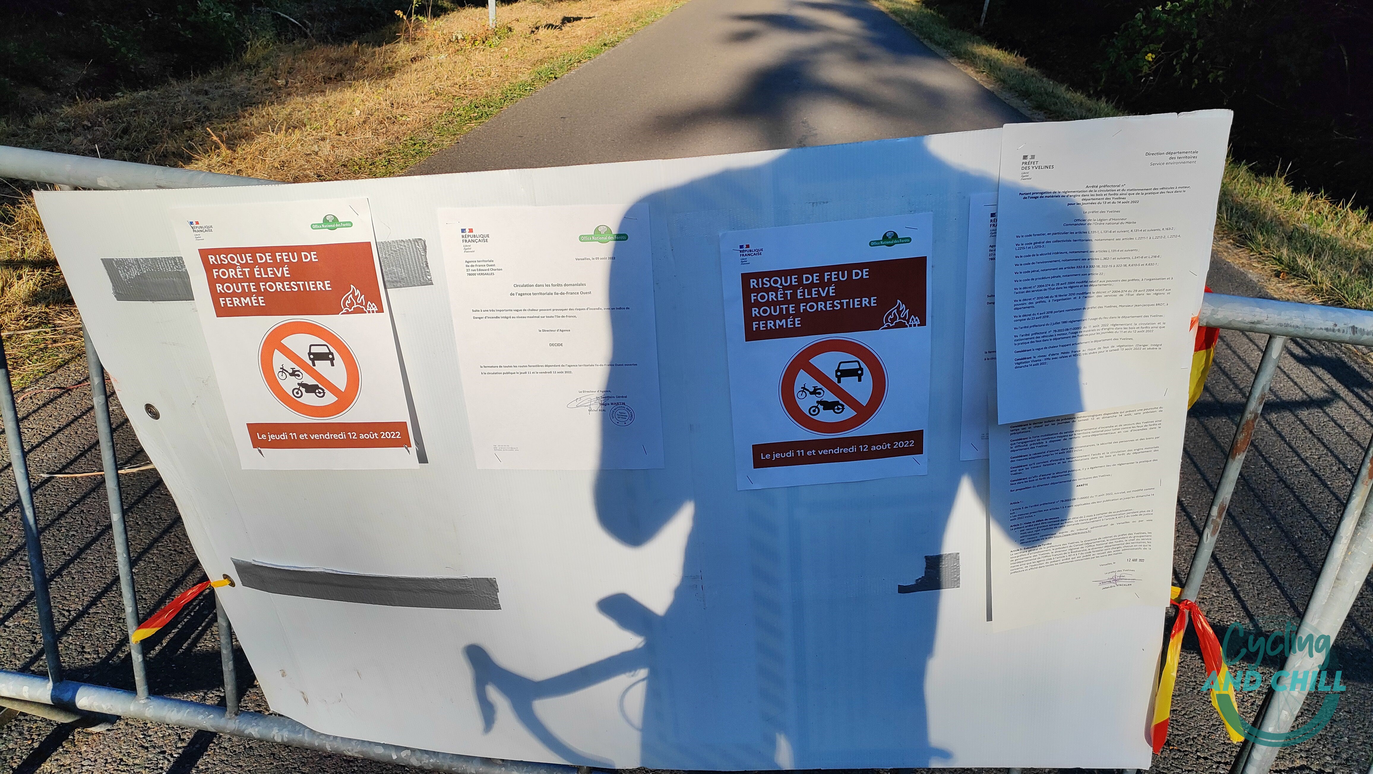 Photo prise le 12 aout 2022 (~34° C)
Mesure restrictive de circulation.