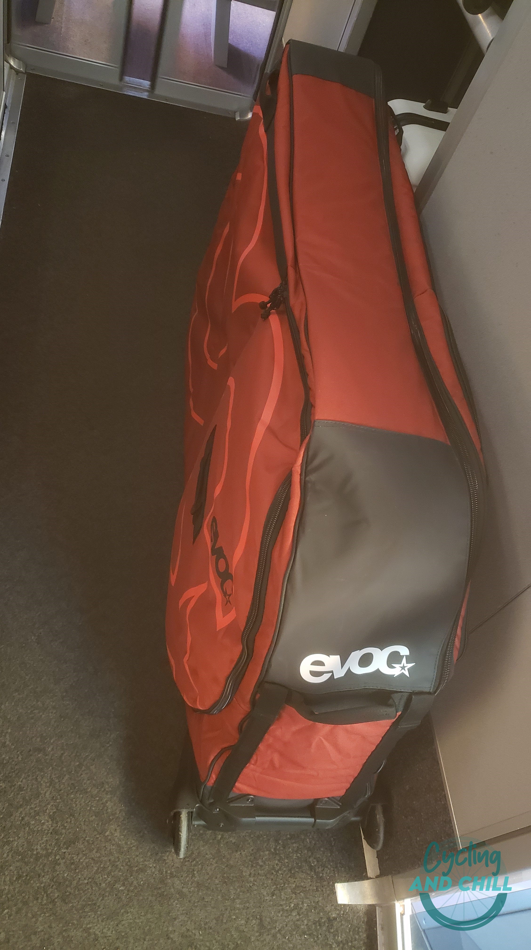 EVOC Bike Stand dans un TGV de la SNCF