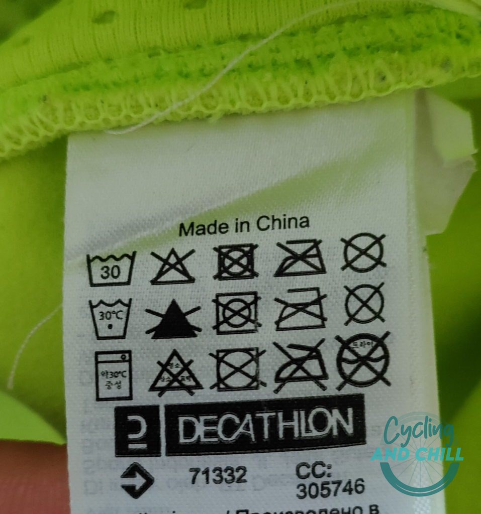 étiquette instruction lavage veste hiver